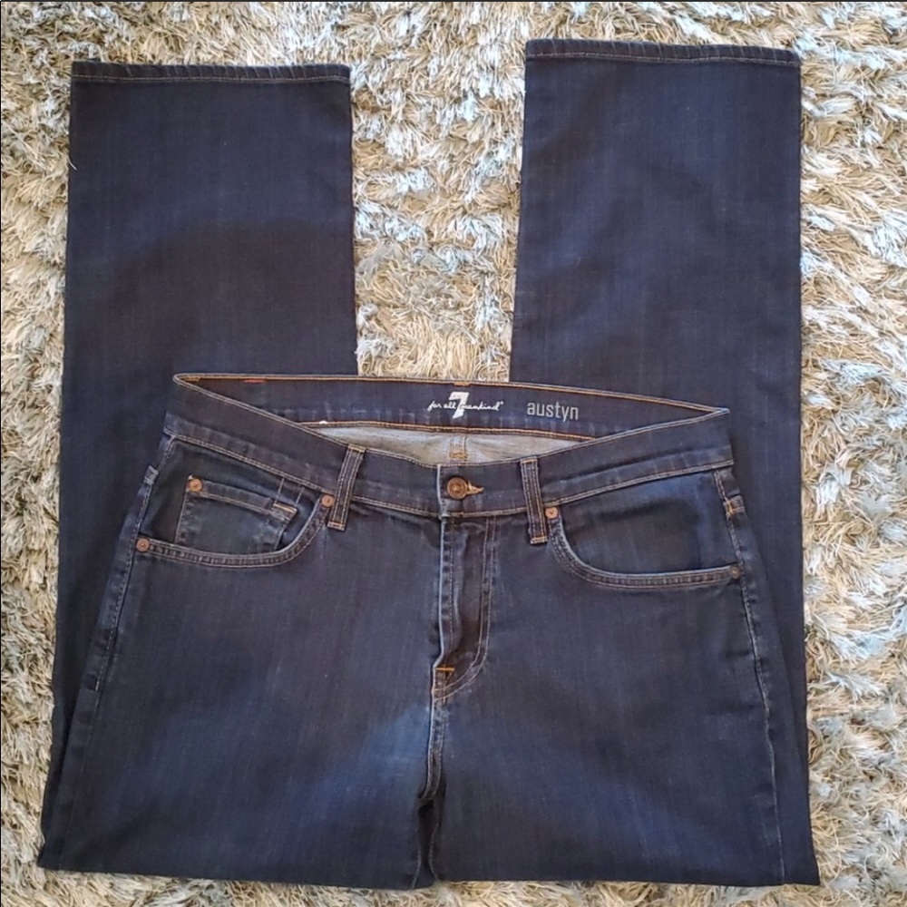 7 For All Mankind Blue Austyn Jeans Size 33